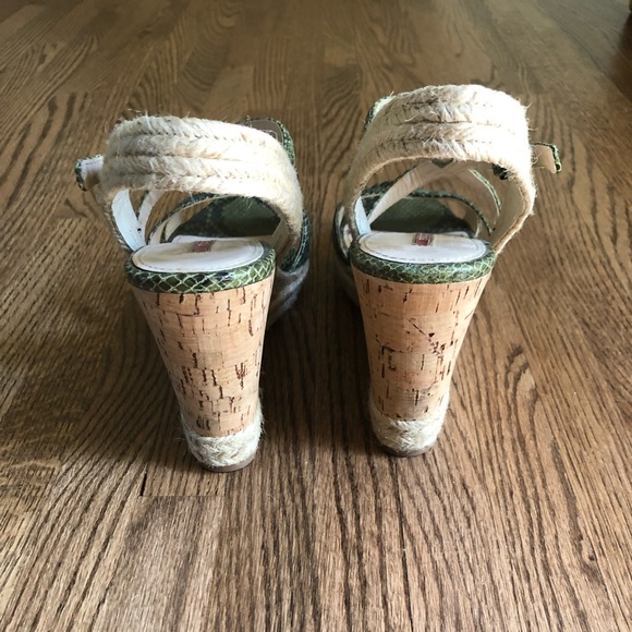Prada Espadrille Trim Wedge Sandals - Picture 3 of 3